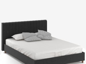 novogratz brittany upholstered platform bed 3D मॉडल