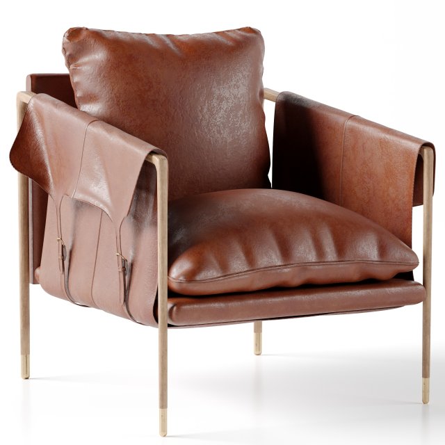 havana leather chair Modello 3D .c4d .max .obj .3ds .fbx .stl .blend 