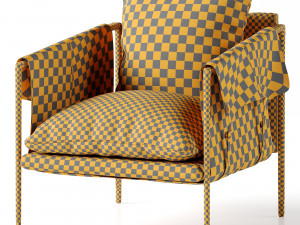 havana leather chair Modello 3D