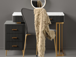 multi color velvet dressing table by saleh 3D 模型