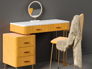 multi color velvet dressing table by saleh 3D 模型