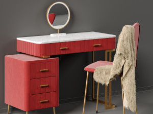 multi color velvet dressing table by saleh 3D 模型