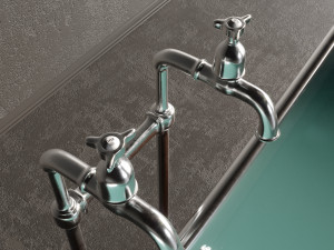 luxury metallic bathtub Model 3D