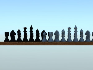 Chess set 3D Model