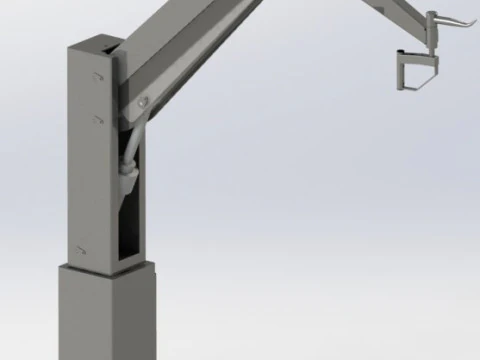 Mecanismo de braço de carregamento de carne Modelo 3D