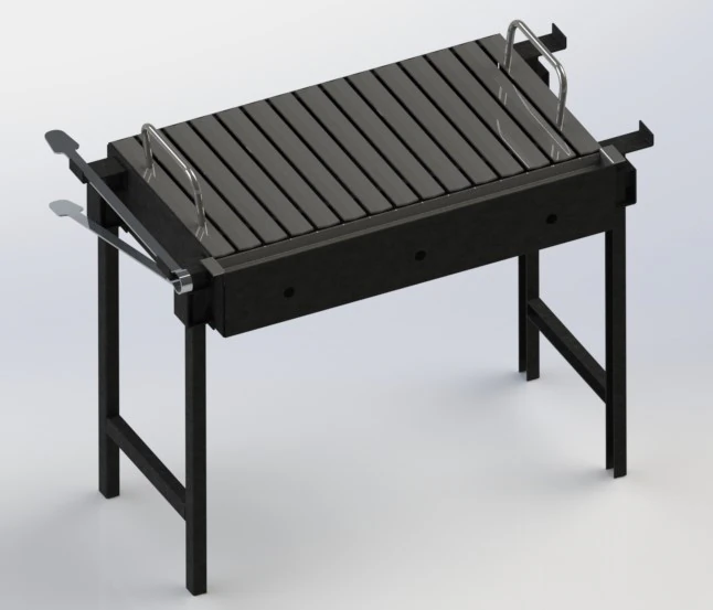 Portable Barbecue - 01 3D Model .c4d .max .obj .3ds .fbx .stl .blend 