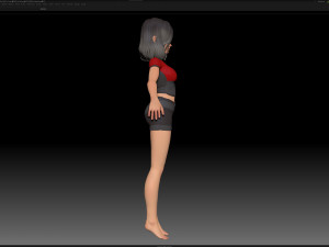 zbrush stylized character girl base mesh - amy girl style 1 3D 모델