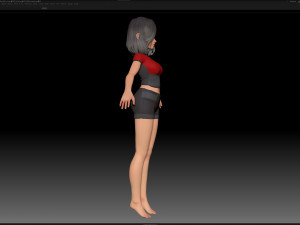 zbrush stylized character girl base mesh - amy girl style 1 3D 모델