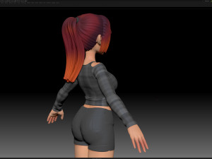 zbrush stylized character girl base mesh - amy girl style 5 3D 模型