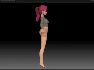 zbrush personagem estilizado malha base feminina - estilo amy girl 6 Modelo 3D