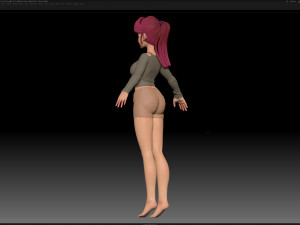 zbrush stylized character girl base mesh - amy girl style 6 Modelo 3D