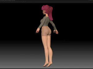 zbrush personagem estilizado malha base feminina - estilo amy girl 6 Modelo 3D