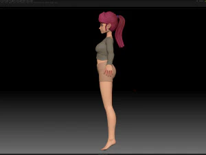 zbrush personagem estilizado malha base feminina - estilo amy girl 6 Modelo 3D