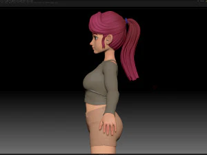 zbrush personagem estilizado malha base feminina - estilo amy girl 6 Modelo 3D