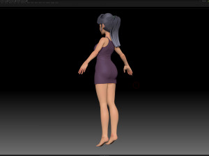 zbrush stylized character girl base mesh - amy girl style 9 Modelo 3D