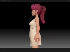 zbrush personagem estilizado malha base feminina - estilo amy girl 10 Modelo 3D