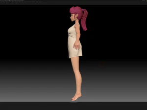 zbrush personagem estilizado malha base feminina - estilo amy girl 10 Modelo 3D