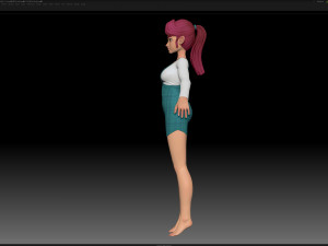 zbrush stylized character girl base mesh - amy girl style 11 Modelo 3D