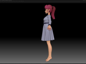 zbrush stylized character girl base mesh - amy girl style 15 3Dモデル