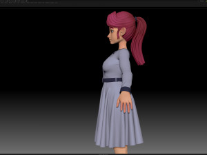 zbrush stylized character girl base mesh - amy girl style 15 3Dモデル
