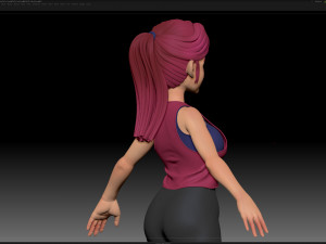 zbrush stylized character girl base mesh - amy girl style 17 3D मॉडल