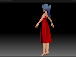zbrush stylized character girl base mesh - amy girl style 20 Modèle 3D
