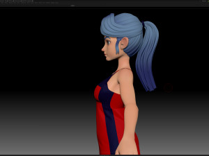 zbrush stylized character girl base mesh - amy girl style 20 Modèle 3D
