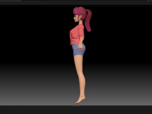 zbrush stylized character girl base mesh - amy girl style 29 3Dモデル