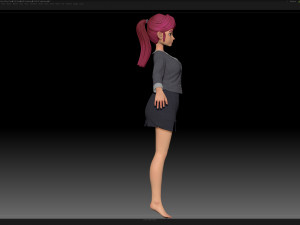 zbrush stylized character girl base mesh - amy girl style 30 3D-Modell