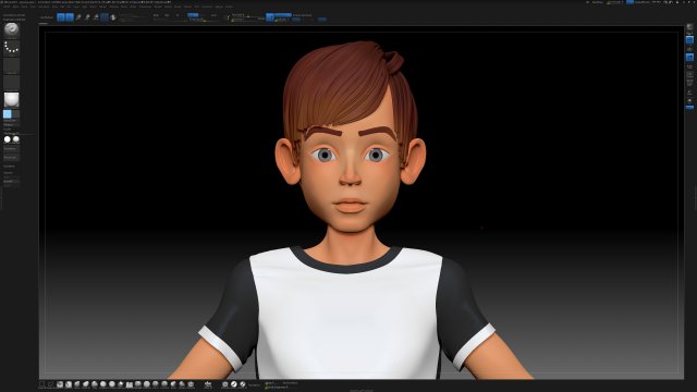 zbrush stylized character boy base mesh - amy boy style 1 3D Model .c4d .max .obj .3ds .fbx .stl .blend 