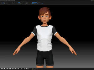 zbrush personagem estilizado malha base menino - estilo amy boy 1 Modelo 3D