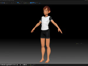 zbrush personagem estilizado malha base menino - estilo amy boy 1 Modelo 3D