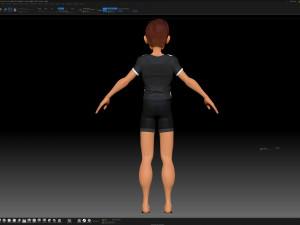 zbrush stylized character boy base mesh - amy boy style 1 3D Model