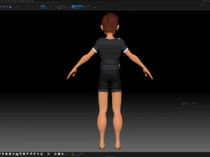 zbrush personagem estilizado malha base menino - estilo amy boy 1 Modelo 3D