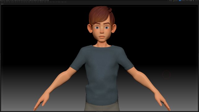 zbrush stylized character boy base mesh - amy boy style 2 Modelo 3D .c4d .max .obj .3ds .fbx .stl .blend 
