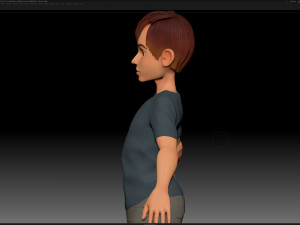 zbrush stylized character boy base mesh - amy boy style 2 Modelo 3D