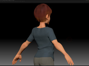 zbrush stylized character boy base mesh - amy boy style 2 Modelo 3D