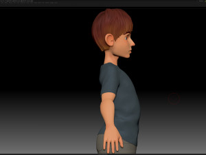 zbrush stylized character boy base mesh - amy boy style 2 Modelo 3D