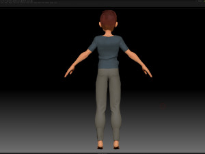 zbrush stylized character boy base mesh - amy boy style 2 Modelo 3D