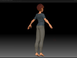 zbrush stylized character boy base mesh - amy boy style 2 Modelo 3D
