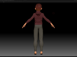 zbrush stylized character boy base mesh - amy boy style 4 Modello 3D