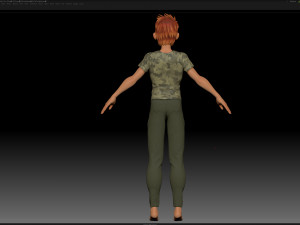 zbrush stylized character boy base mesh - blue boy style 3 Modelo 3D