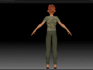 zbrush stylized character boy base mesh - blue boy style 3 3D Model