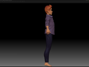 zbrush stylized character boy base mesh - blue boy style 4 Model 3D