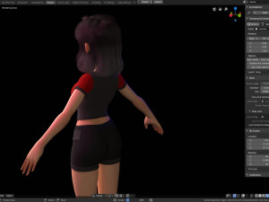 stylized girl character modeling for blender cycles and eevee - amy girl style 1 Modelo 3D