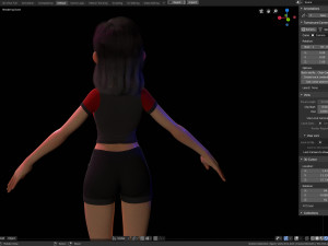 stylized girl character modeling for blender cycles and eevee - amy girl style 1 Modelo 3D