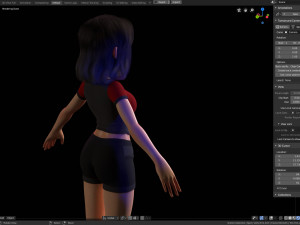 stylized girl character modeling for blender cycles and eevee - amy girl style 1 Modelo 3D