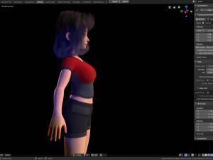 stylized girl character modeling for blender cycles and eevee - amy girl style 1 Modelo 3D