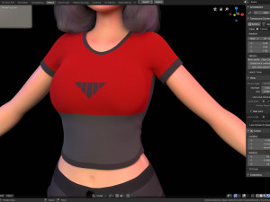 stylized girl character modeling for blender cycles and eevee - amy girl style 1 Modelo 3D