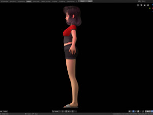 stylized girl character modeling for blender cycles and eevee - amy girl style 1 Modelo 3D